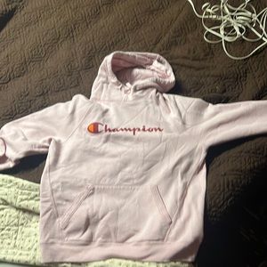 Pink Large Champion Hoodie, , Barely worn